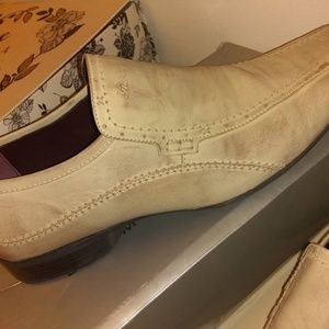 Guess White Leather Casual Male Dress Shoes